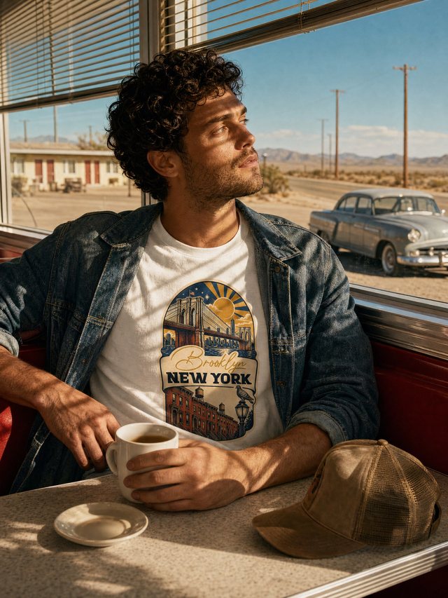 Brooklyn, NY — Men's Premium T-Shirt in White
