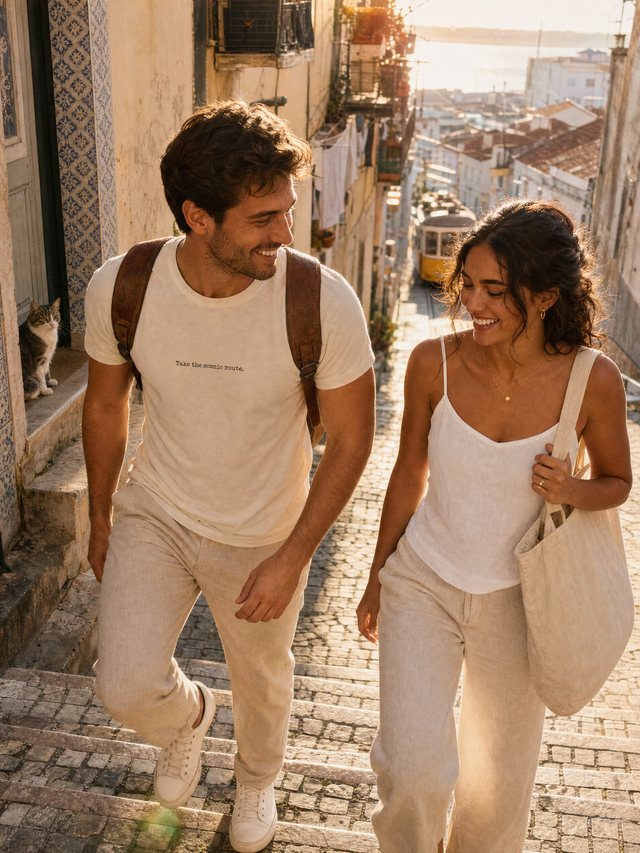 Scenic Route — Men's Premium T-Shirt in White